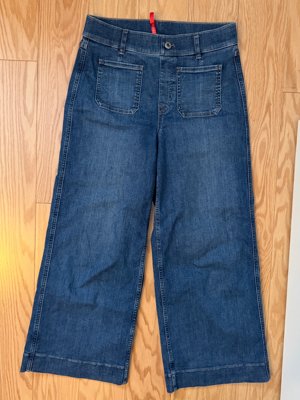 SPANX Wide Leg Crop Jeans Sz M